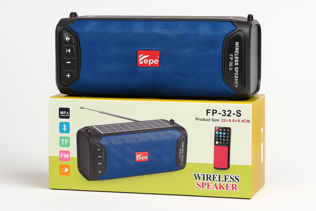 [SKU-000112] BOCINA FM FP-32-S CON FOCO PANEL SOLAR 