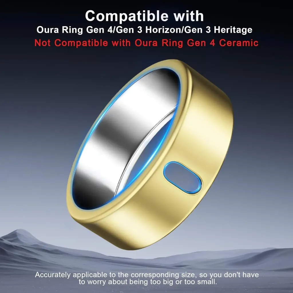 [SKU-000281] Paquete de 3 fundas compatibles con Oura Ring Gen 4/Oura Ring Gen 3 Horizon/Heritage, admite carga con la funda puesta, protector de TPU antiarañazos para...